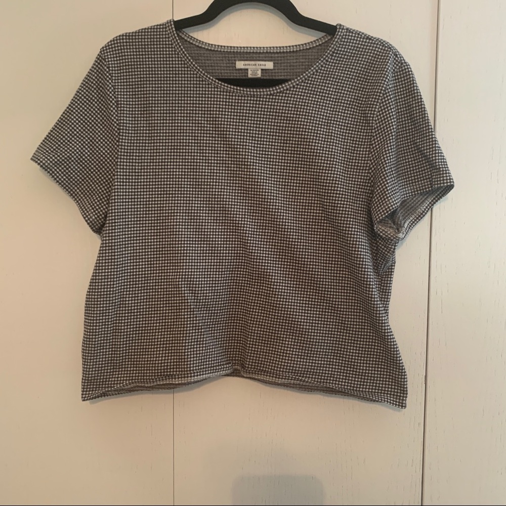 American Eagle Checkered Crop Top